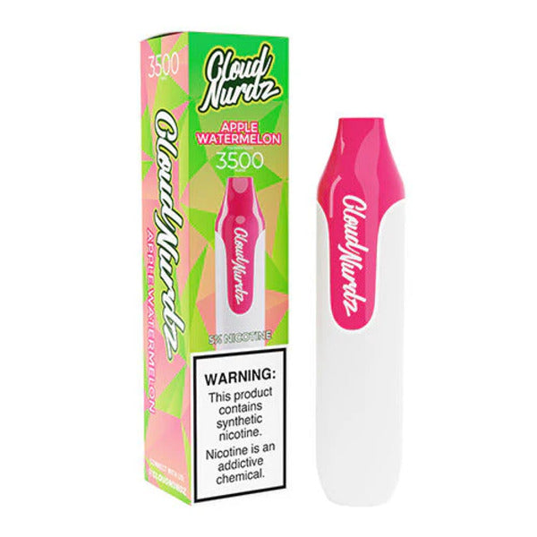 Best Deal Cloud Nurdz 3500 Puffs Disposable Vape 10mL Apple Watermelon