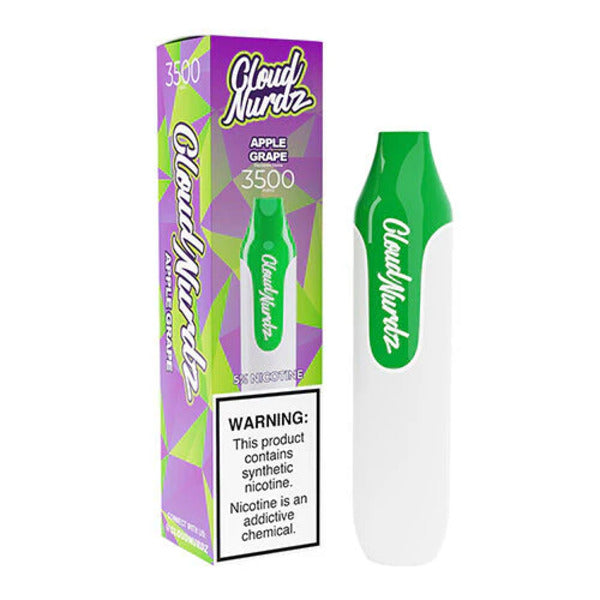 Best Deal Cloud Nurdz Synthetic Disposable Vape 3500 Puffs 10mL Apple Grape