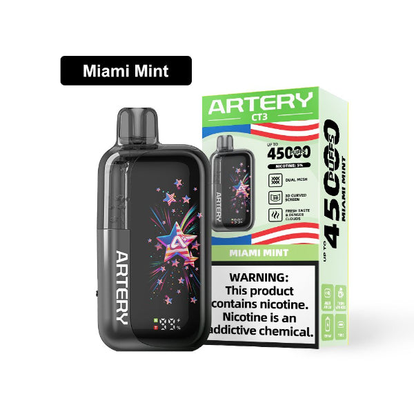 Artery CT3 Clearo 45,000 Disposable Vape Miami Mint