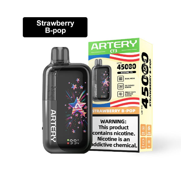 Artery CT3 Clearo 45,000 Disposable Vape Strawberry B-Pop