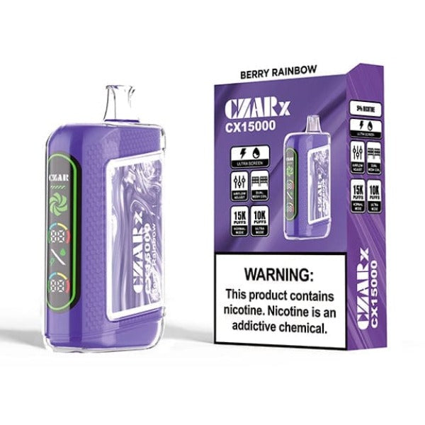 Best Deal CZAR CX15000 Disposable Vape 16mL 5-Pack Berry Rainbow