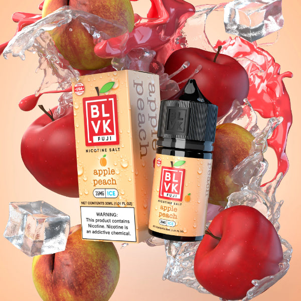 BLVK Fuji Salts 30mL Vape Juice Best Flavor Apple Peach Ice