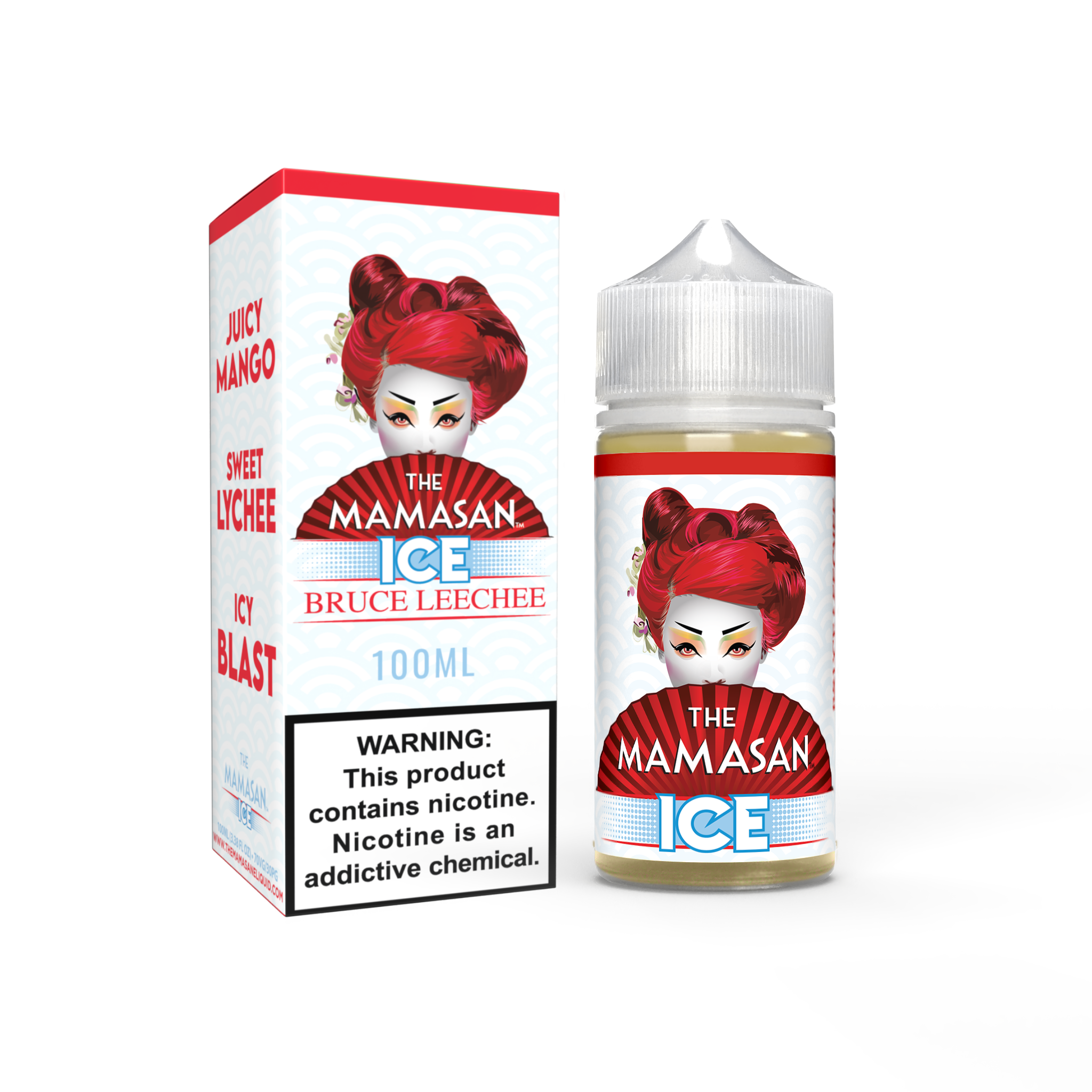 The Mamasan 100mL Vape Juice Best Flavor Bruce Leechee Ice