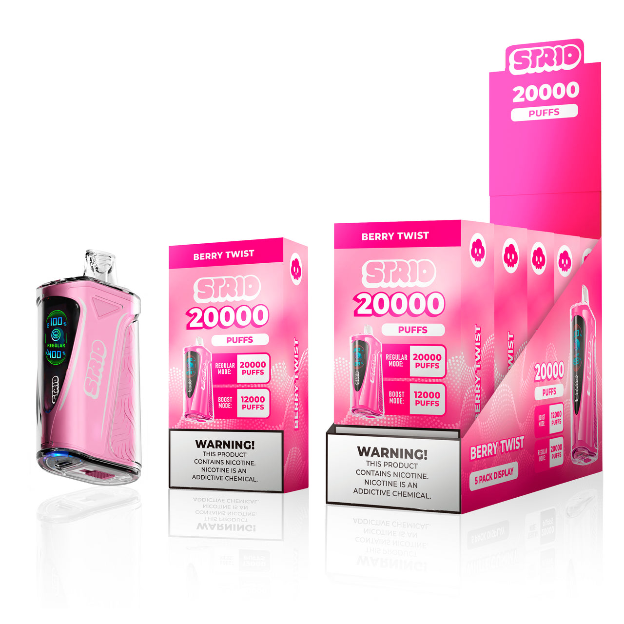 Best Deal STRIO 20000 Puffs Rechargeable Disposable 24mL - Berry Twist 