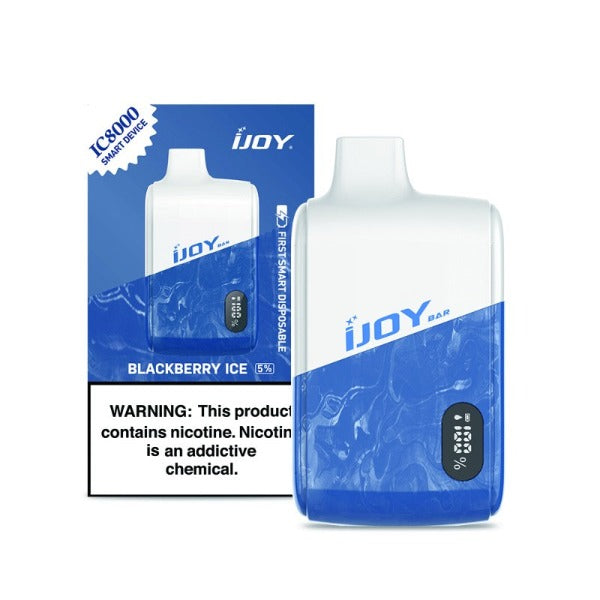 Best Deal iJoy Bar IC8000 8000 Puffs Rechargeable Disposable Vape 18mL Blackberry Ice