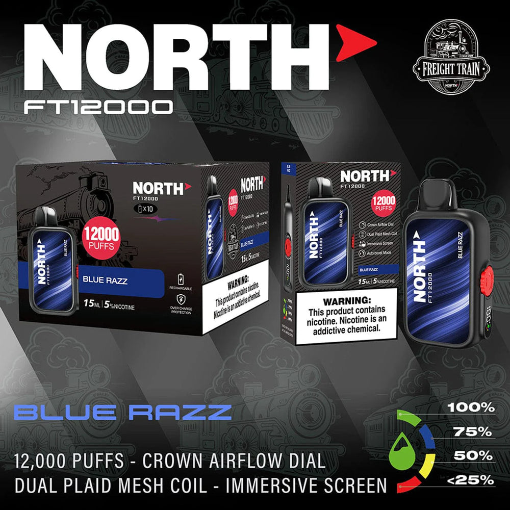 North FT12000 Disposable Blue Razz