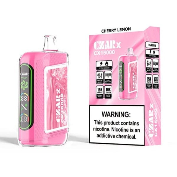 Best Deal CZAR CX15000 Disposable Vape 16mL 5-Pack Cherry Lemon