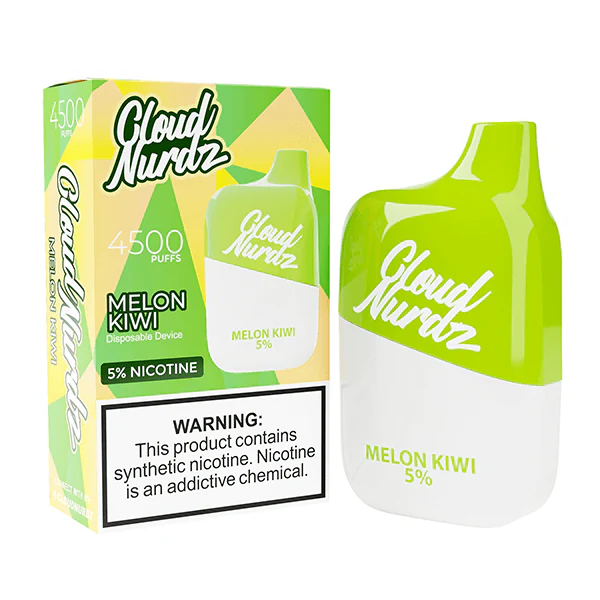 Best Deal Cloud Nurdz 4500 Puffs Disposable Vape 12mL Melon Kiwi