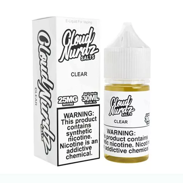 Cloud Nurdz TFN Salts Vape Juice 30mL Clear