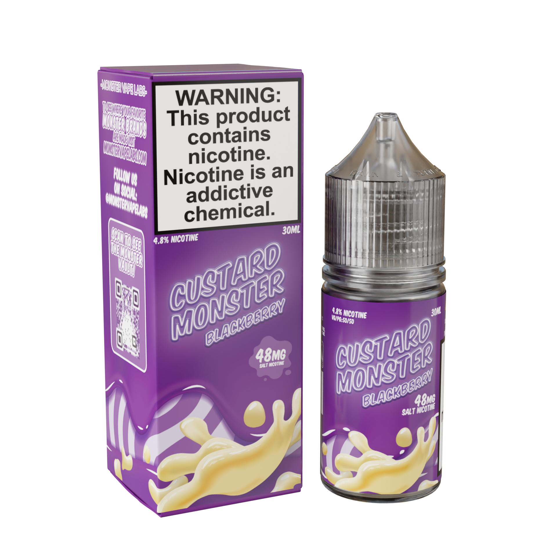 Best Deal Custard Monster Salt 30 ML Vape Juice Best Flavor Blackberry