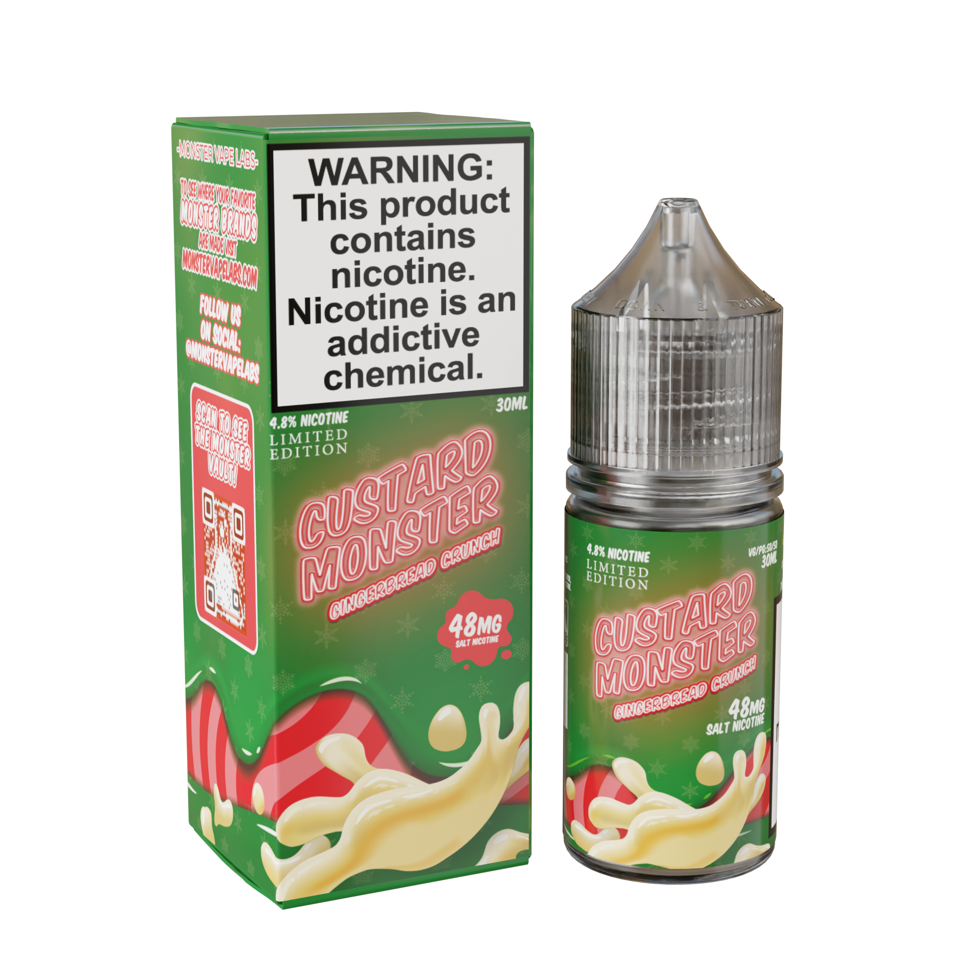 Best Deal Custard Monster Salt 30 ML Vape Juice Best Flavor Gingerbread Crunch 