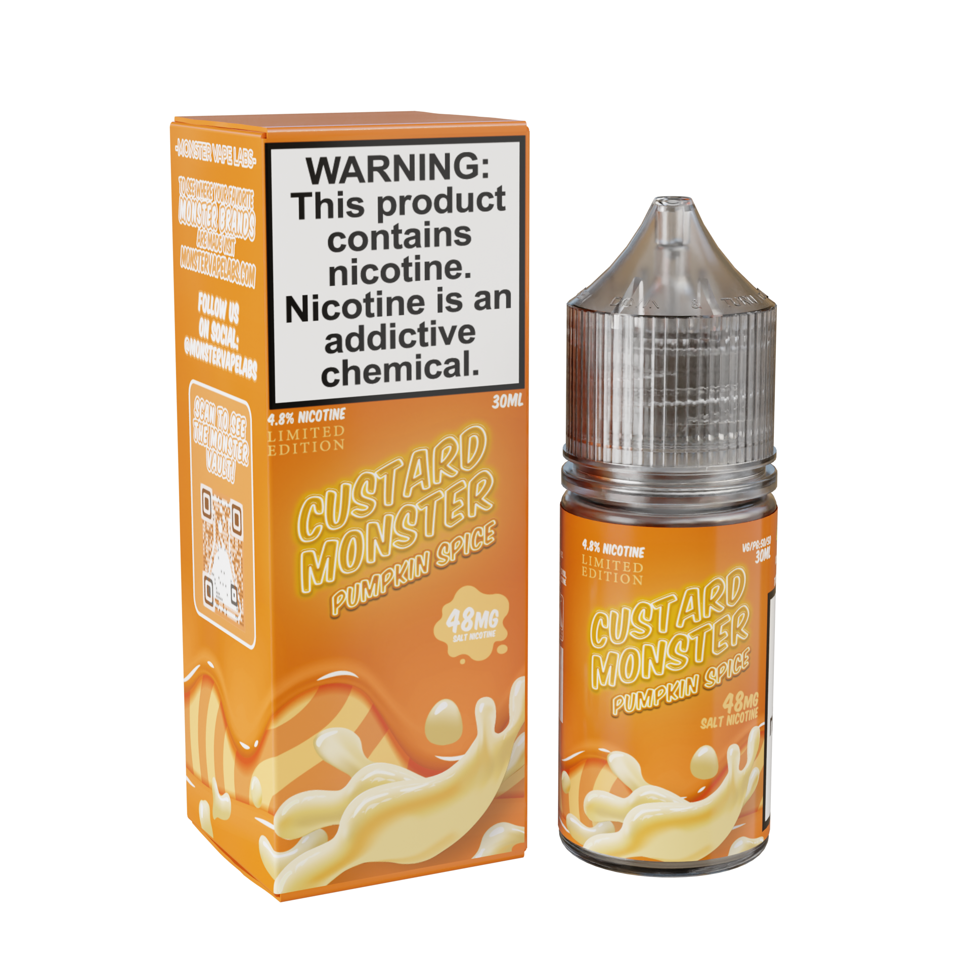 Best Deal Custard Monster Salt 30 ML Vape Juice Best Flavor Pumkin Spice