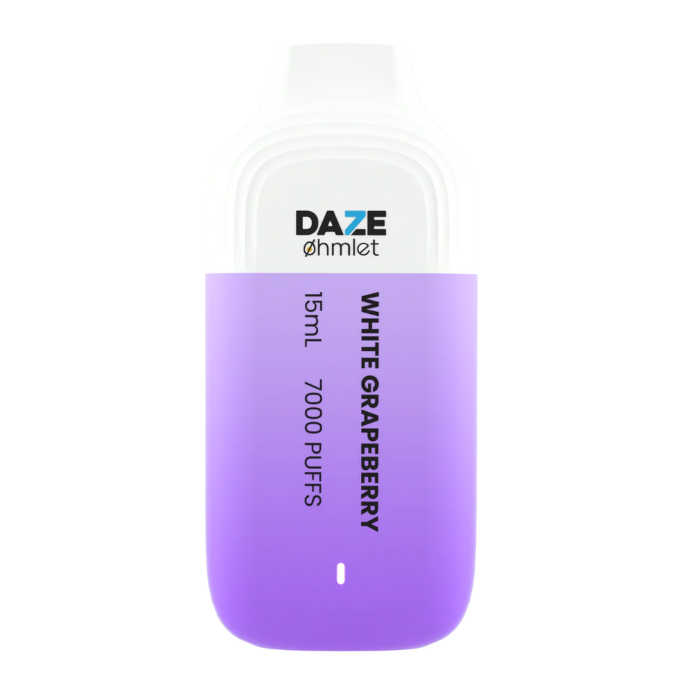 Daze OHMLET 7000 Puffs Single Disposable Vape-0mg Best Flavor White Grapeberry