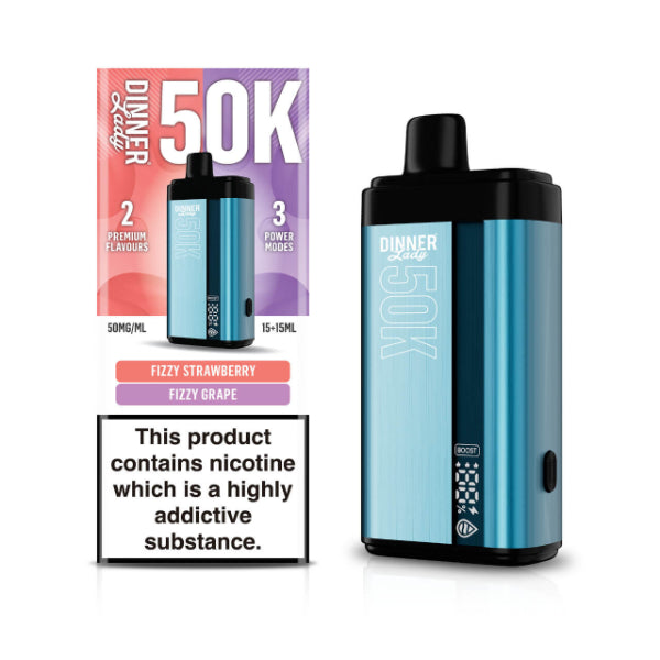 Dinner Lady 50K Dual Flavor Disposable Fizzy Strawberry & Fizzy Grape