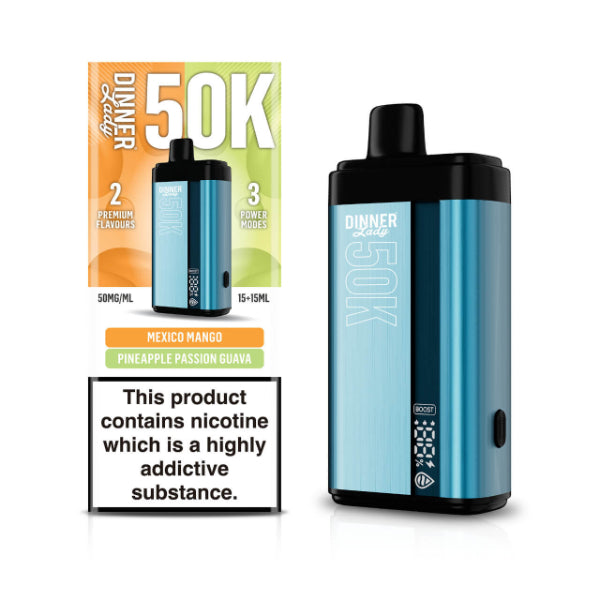 Dinner Lady 50K Dual Flavor Disposable Mexico Mango & Pineapple Passion Guava