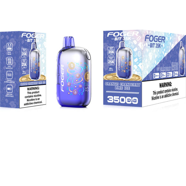 Best Deal Foger BIT 35K Puff Disposable Vape - Orange Cranberry Lime Ice