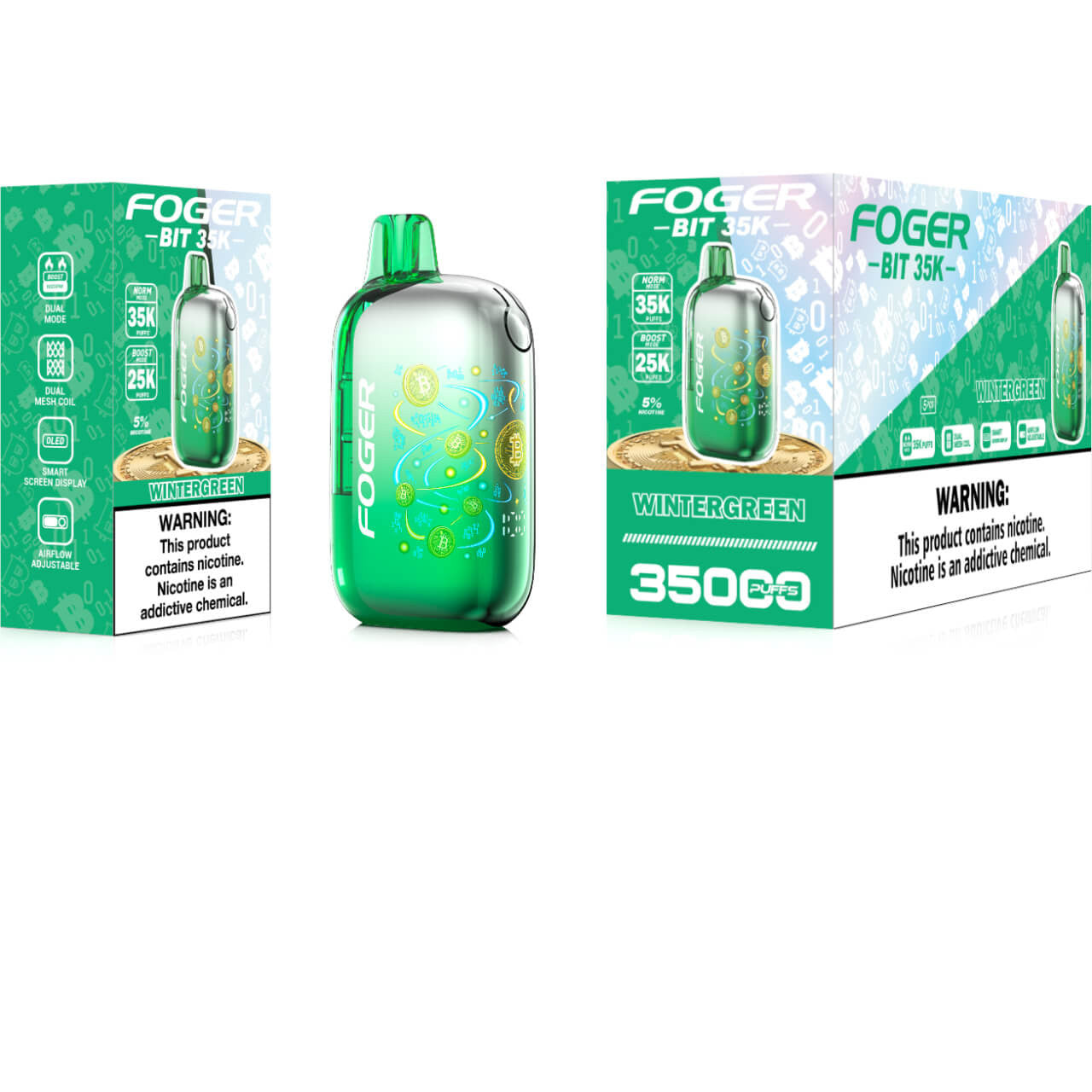 Best Deal Foger BIT 35K Puff Disposable Vape - Winter Green