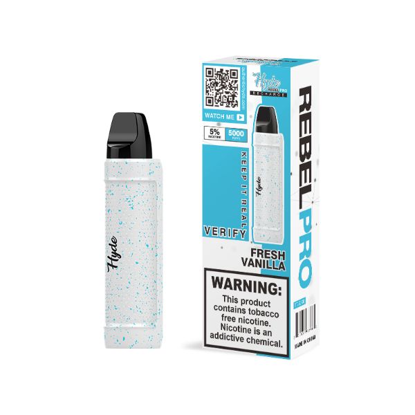 Hyde Rebel PRO 5000 Puffs Single Disposable Vape 11mL Best Flavor Fresh Vanilla