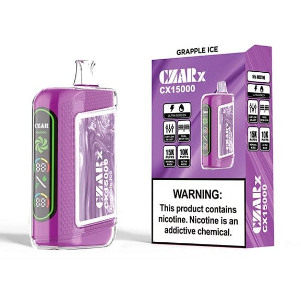 Best Deal CZAR CX15000 Disposable Vape 16mL 5-Pack Grapple Ice