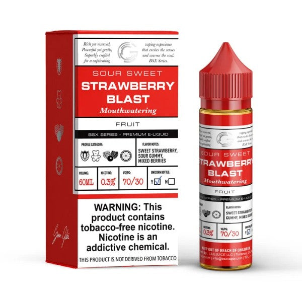 GLAS Basix 60ML Vape Juice Best Flavor Strawberry Blast