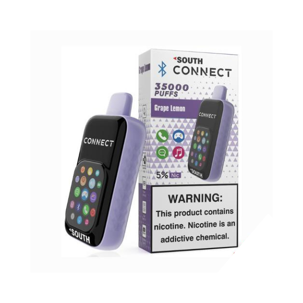 Best Deal North South Connect 35K Puffs Phone Disposable Vape 18mL 5 Pack - Grape Lemon