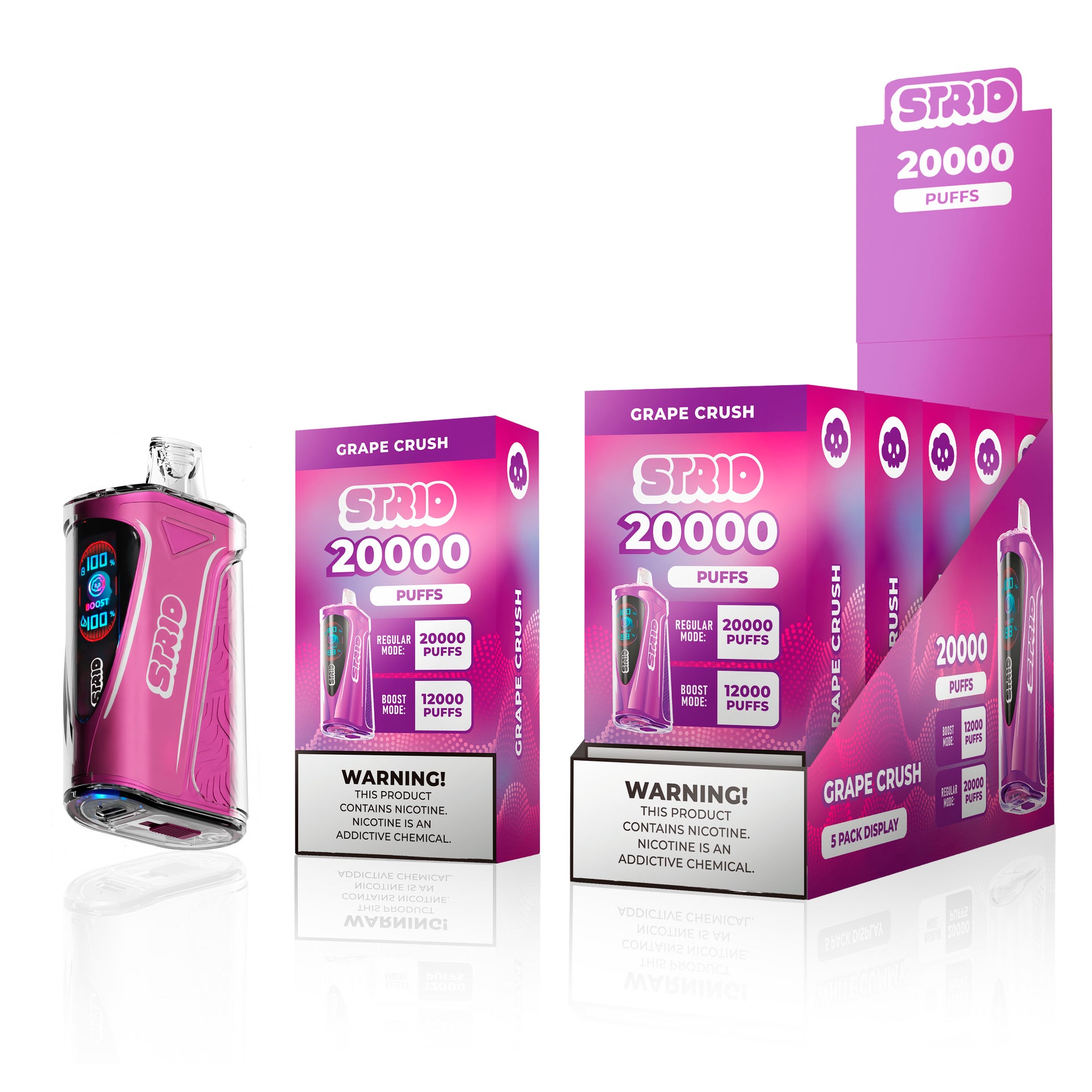 Best Deal STRIO 20000 Puffs Rechargeable Disposable 24mL - Grape Crush