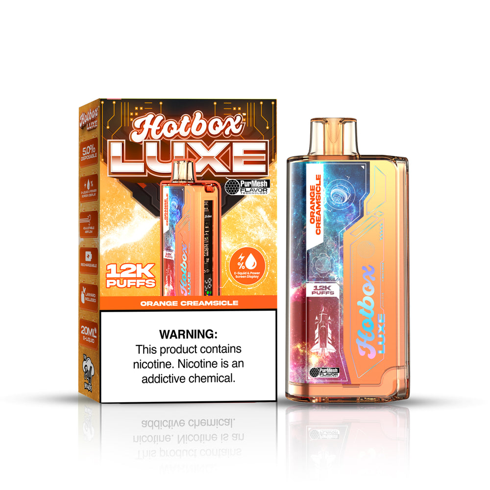 Orange Creamsicle Hotbox Luxe 12k Puffs Disposable Vape