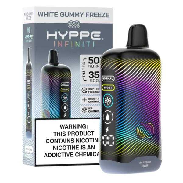 Best Deal Hyppe Infiniti 50,000 Puffs Disposable - White Gummy Freeze