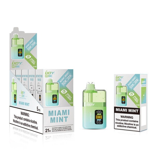 iJoy XP50K 50,000 Puffs Disposable Vape 5 Pack - Miami Mint