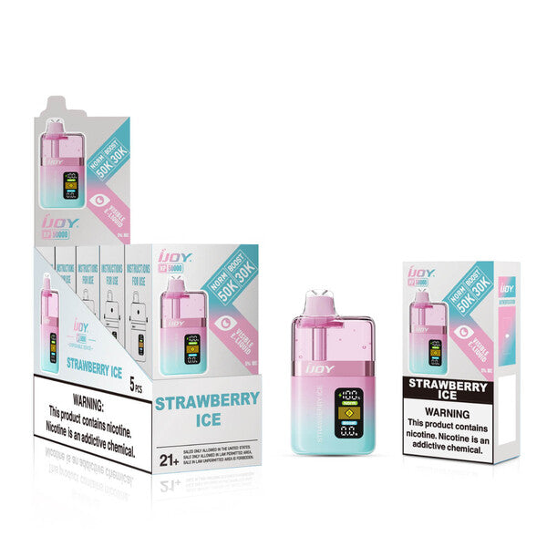 iJoy XP50K 50,000 Puffs Disposable Vape 5 Pack - Strawberry Ice