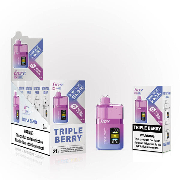 iJoy XP50K 50,000 Puffs Disposable Vape 5 Pack - Triple Berry