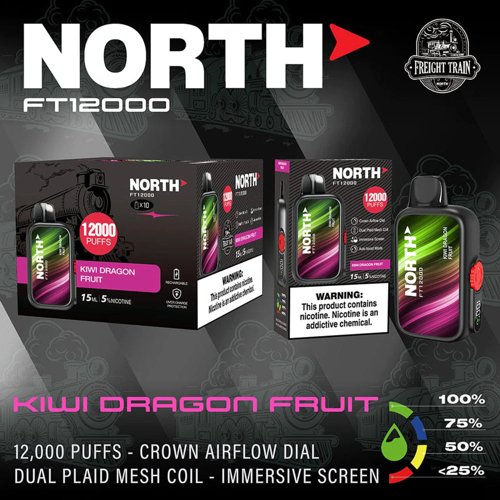 North FT12000 Disposable Kiwi Dragon Fruit