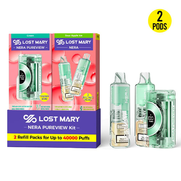 Lost Mary NERA Pureview 40K Kit Sour Apple Ice