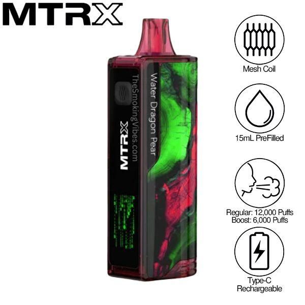 MTRX 12000 Puffs Vape Water Dragon Pear