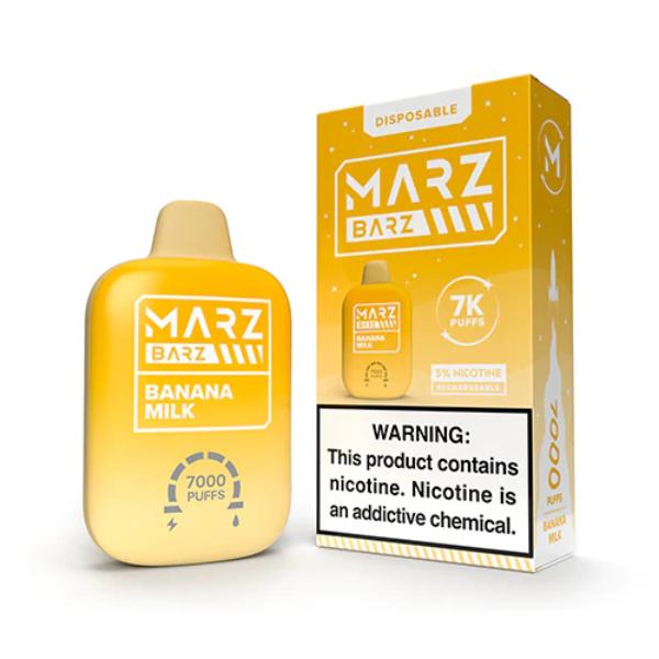 Marz Barz Disposable 7000 Puffs 12mL Best Flavor Banana Milk