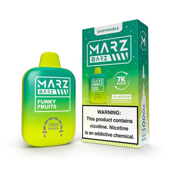 Marz Barz Disposable 7000 Puffs 12mL Best Flavor Funky Fruits