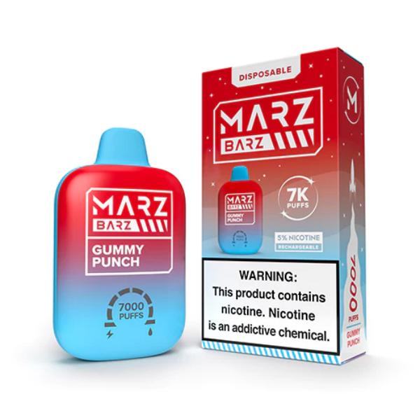 Marz Barz Disposable 7000 Puffs 12mL Best Flavor Gummy Punch
