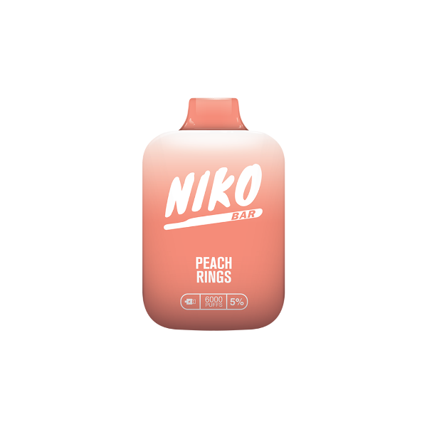 Best Deal Niko Bar 7000 Puffs Disposable 15mL Peach Rings