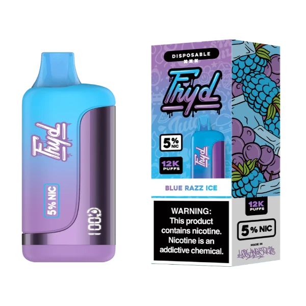 Best Deal FRYD 12000 Puffs Rechargeable Disposable Vape 17mL Blue Razz Ice