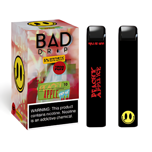 Best Deal Bad Drip Synthetic Nicotine Disposable Vape 4mL 10 Pack - Peachy Apple Ice