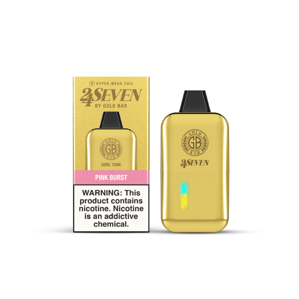 Gold Bar 24Seven 24000 Puff Disposable Vape 20mL - Pink Burst