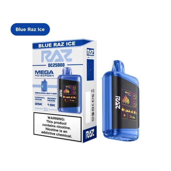 Best Deal RAZ DC25K 25,000 Puffs Rechargeable Vape 16mL Blue Raz Ice