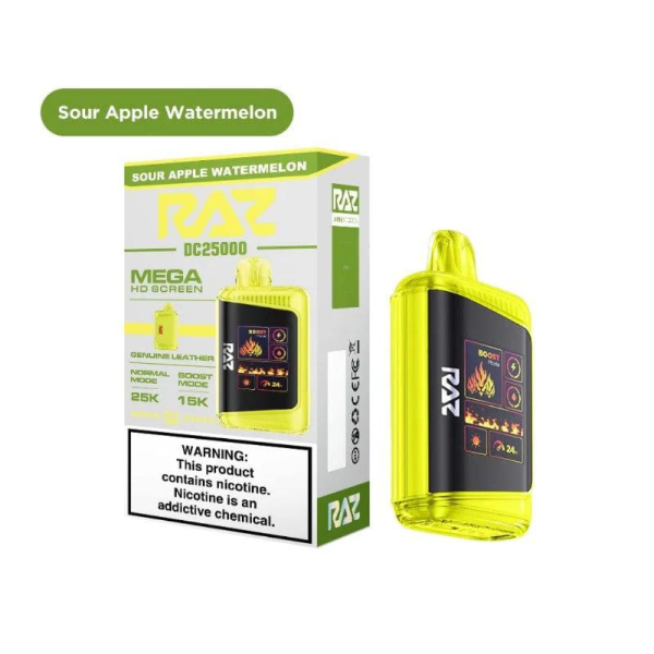 FRYD 12000 Puffs Rechargeable Disposable Vape 17mL Sour Apple Watermelon