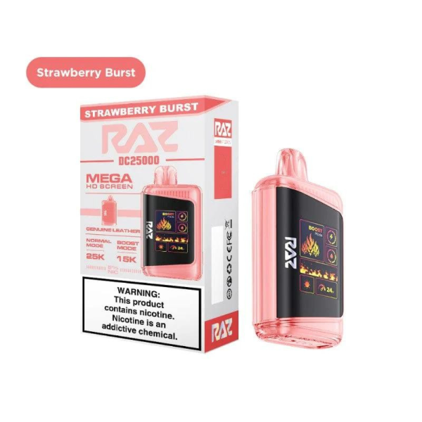 Best Deal RAZ DC25K 25,000 Puffs Rechargeable Vape 16mL Strawberry Burst