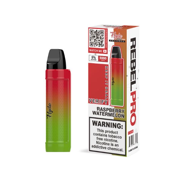 Hyde Rebel PRO 5000 Puffs Single Disposable Vape 11mL Best Flavor Raspberry Watermelon