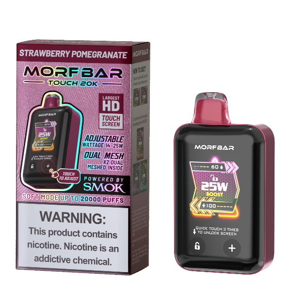 Best Deal Morfbar Touch 20000 Puffs Disposable Vape 18mL Strawberry Pomegranate 