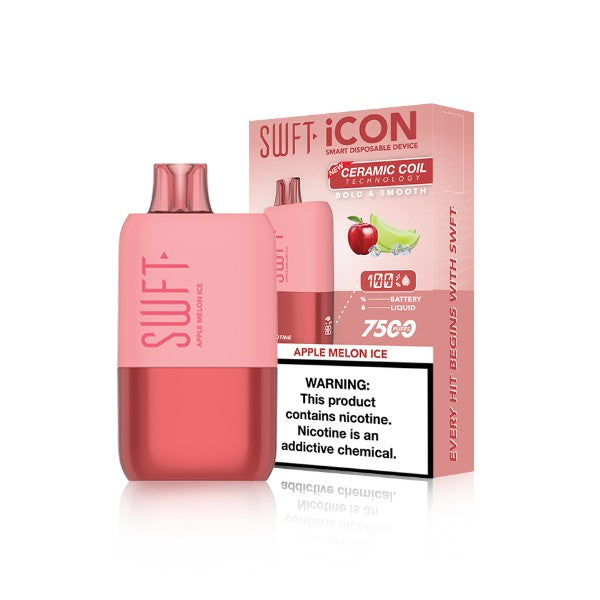 SWFT Icon 7500 Puffs Ceramic 17mL Disposable Vape - Apple melonice