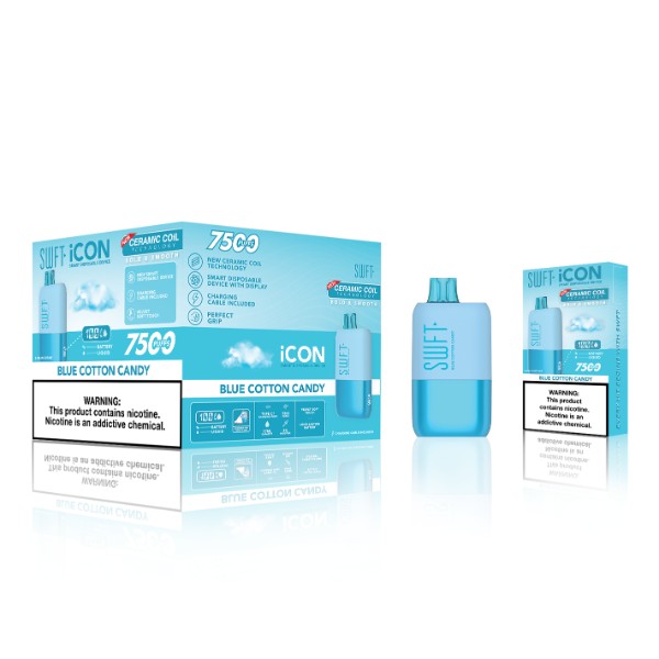 SWFT Icon 7500 Puffs Ceramic 17mL Disposable Vape - Blue Cotton candy