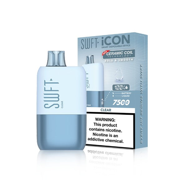 SWFT Icon 7500 Puffs Ceramic 17mL Disposable Vape - Clear
