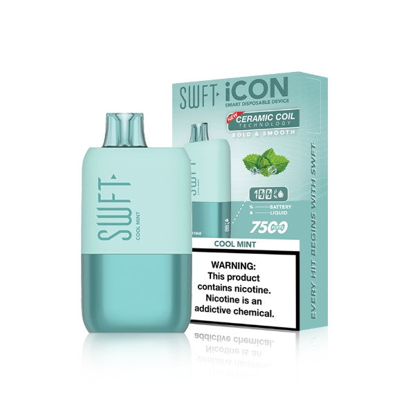 SWFT Icon 7500 Puffs Ceramic 17mL Disposable Vape - Cool Mint